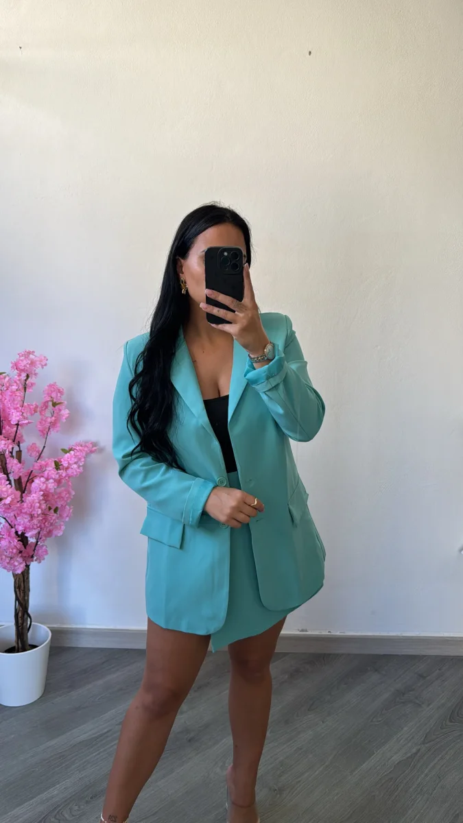 Blazer oversize - azul turquesa - Image 4