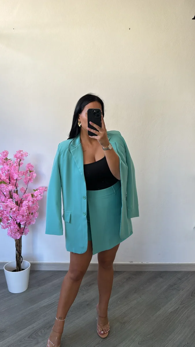 Blazer oversize - azul turquesa - Image 5