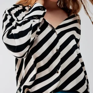 Camisa com riscas oversized