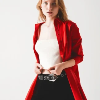 Camisa oversize em vermelho