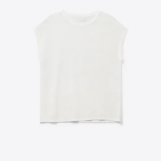 camisola de malha quadriculada em branco