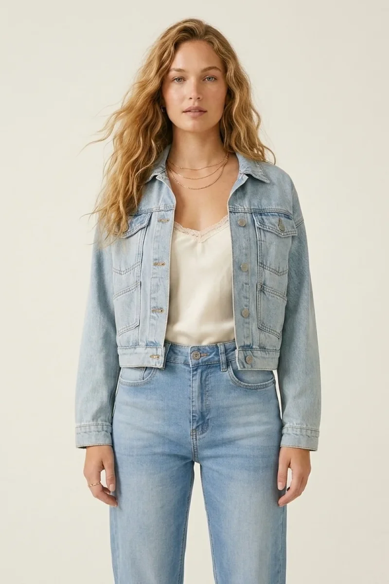 Jeans Mom Fit de Denim Azul Claro em Comprimento Tornozelo - Image 4