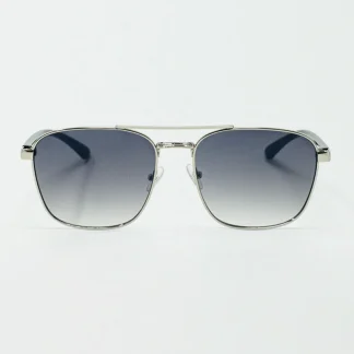 Óculos de sol Squared Metal com lentes fumadas cinzentas