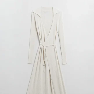 Vestido de malha creme