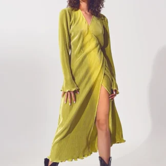 Vestido Pregueado a Verde